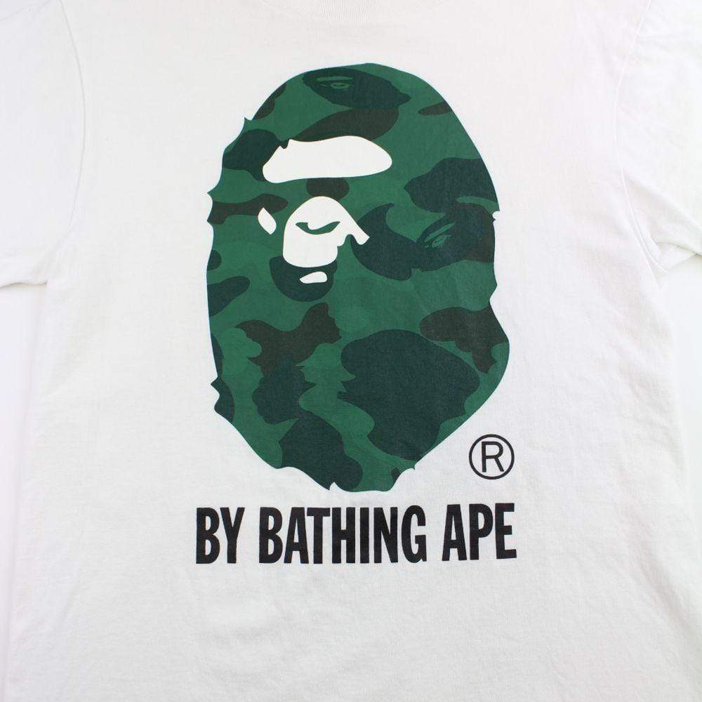 bape bottle green camo big ape tee white - SaruGeneral