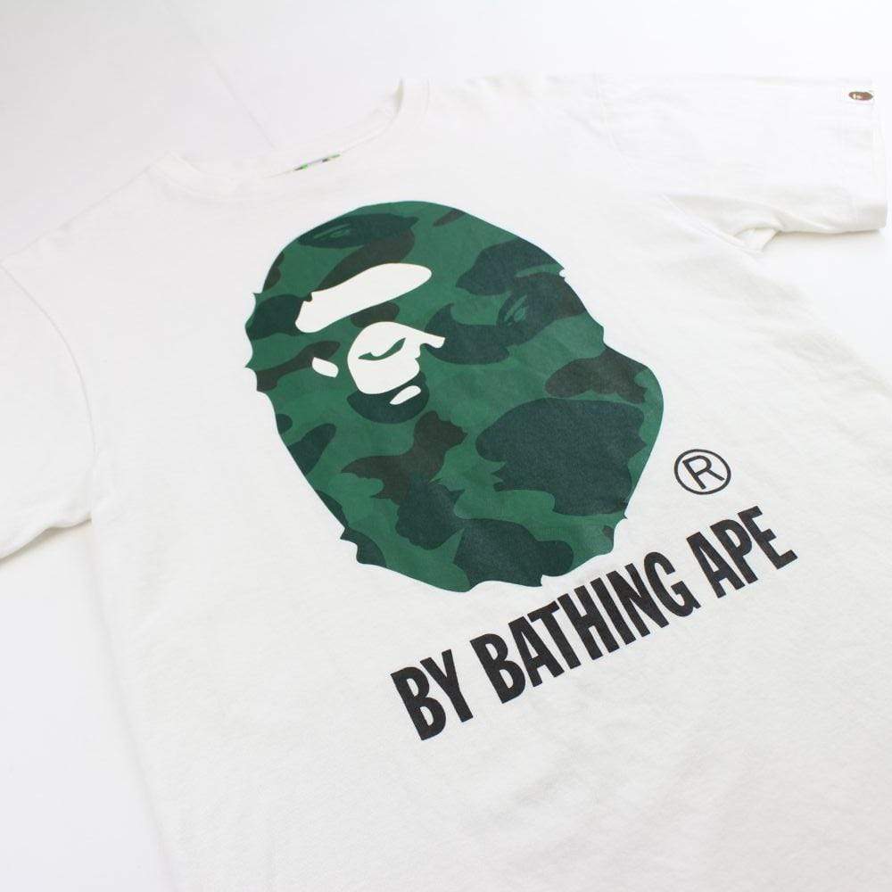 bape bottle green camo big ape tee white - SaruGeneral