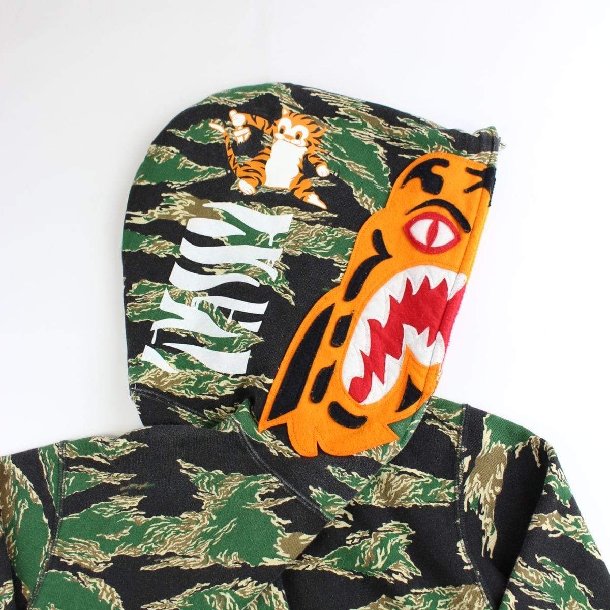Bape Green Tiger shark hoodie - SaruGeneral