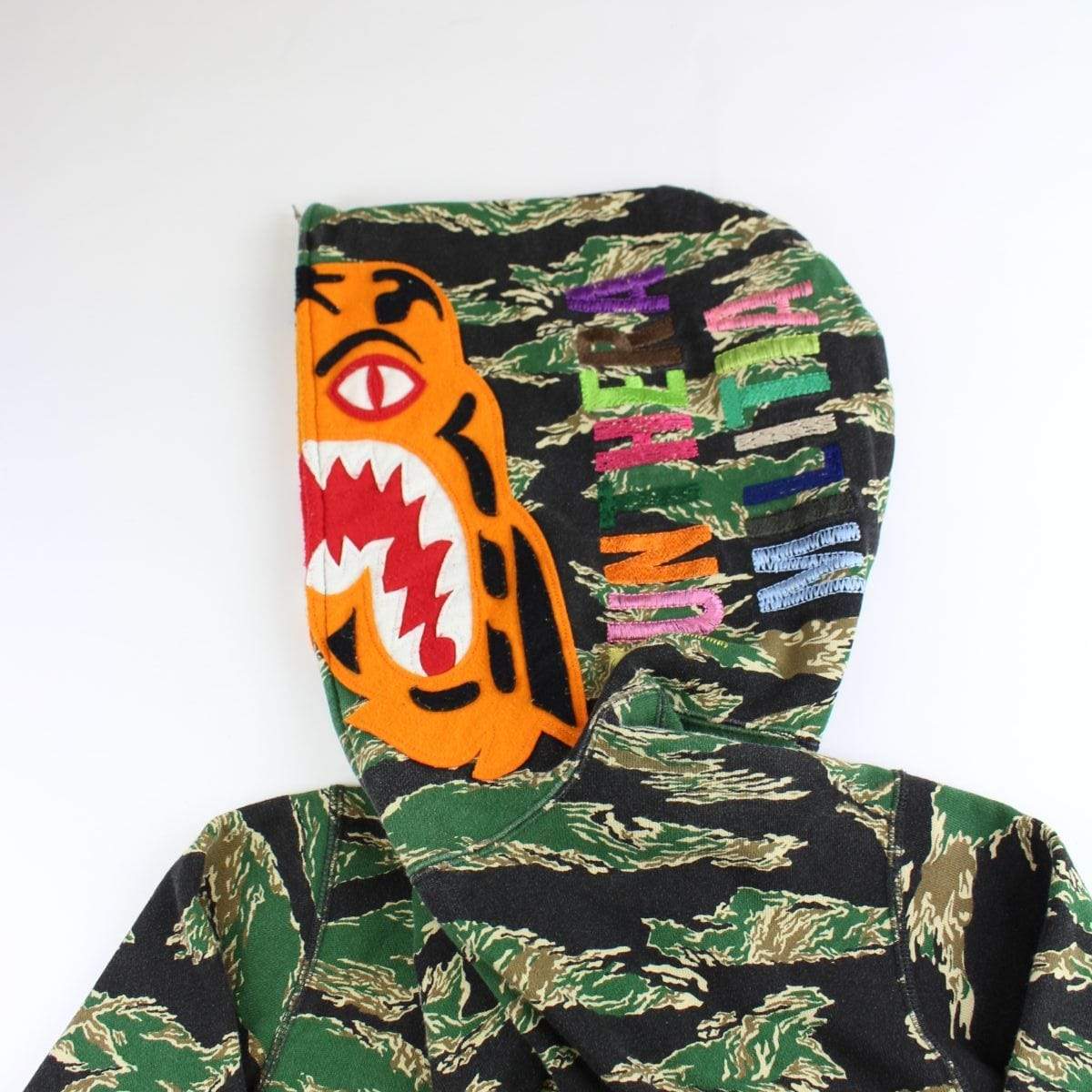Bape Green Tiger shark hoodie - SaruGeneral