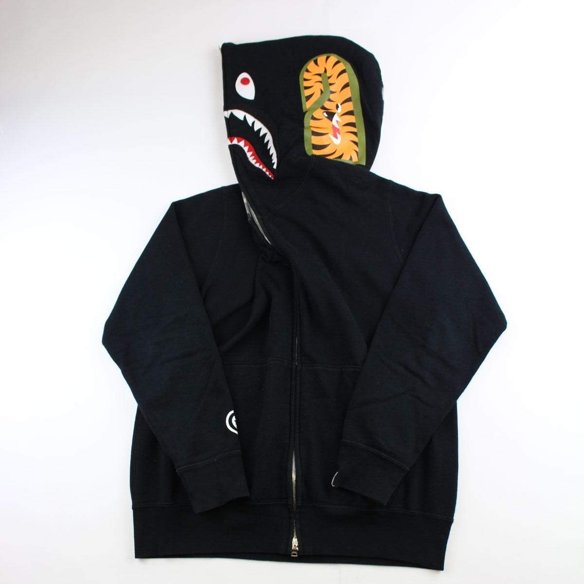 Bape Grey Camo Shark Hoodie Black - SaruGeneral