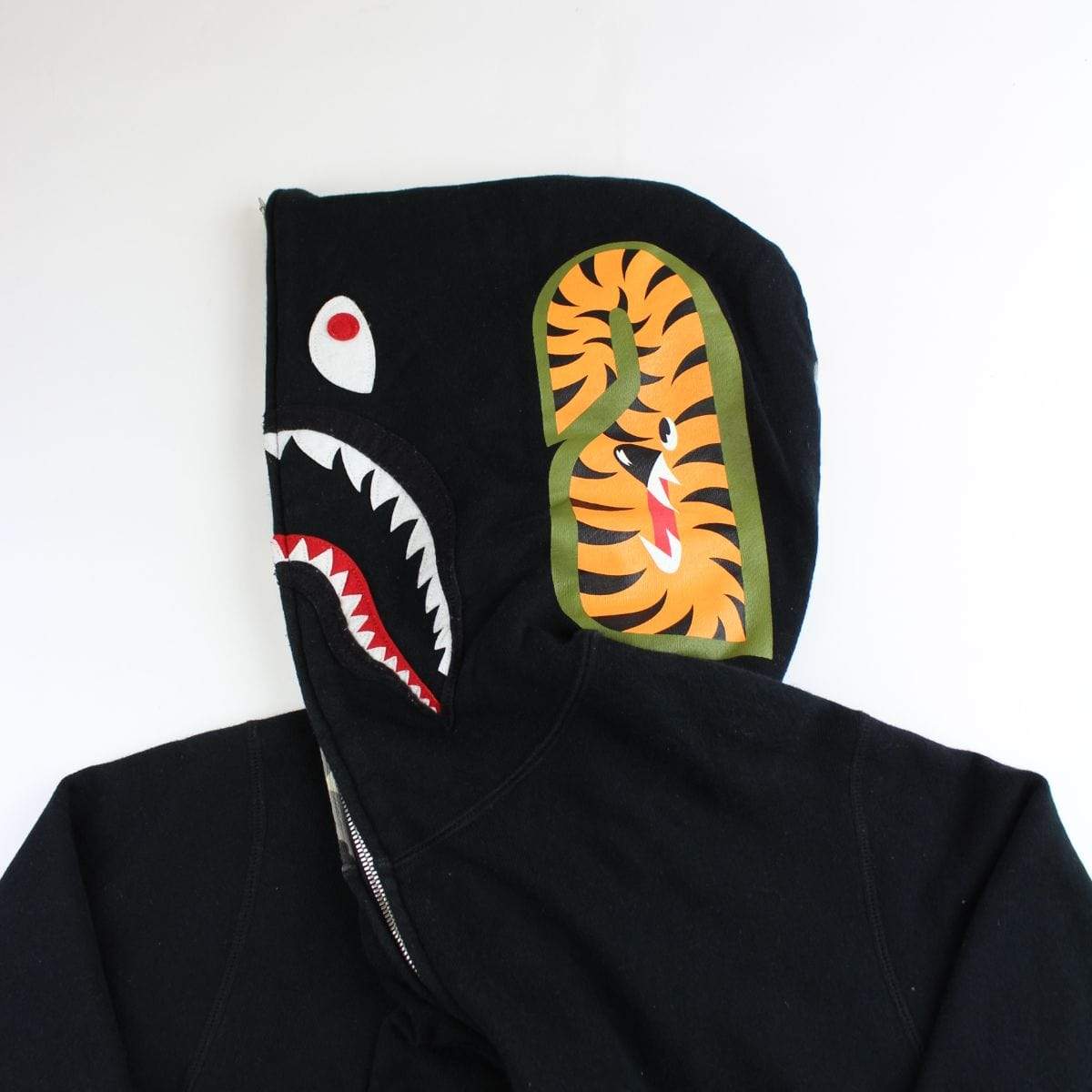 Bape Grey Camo Shark Hoodie Black - SaruGeneral