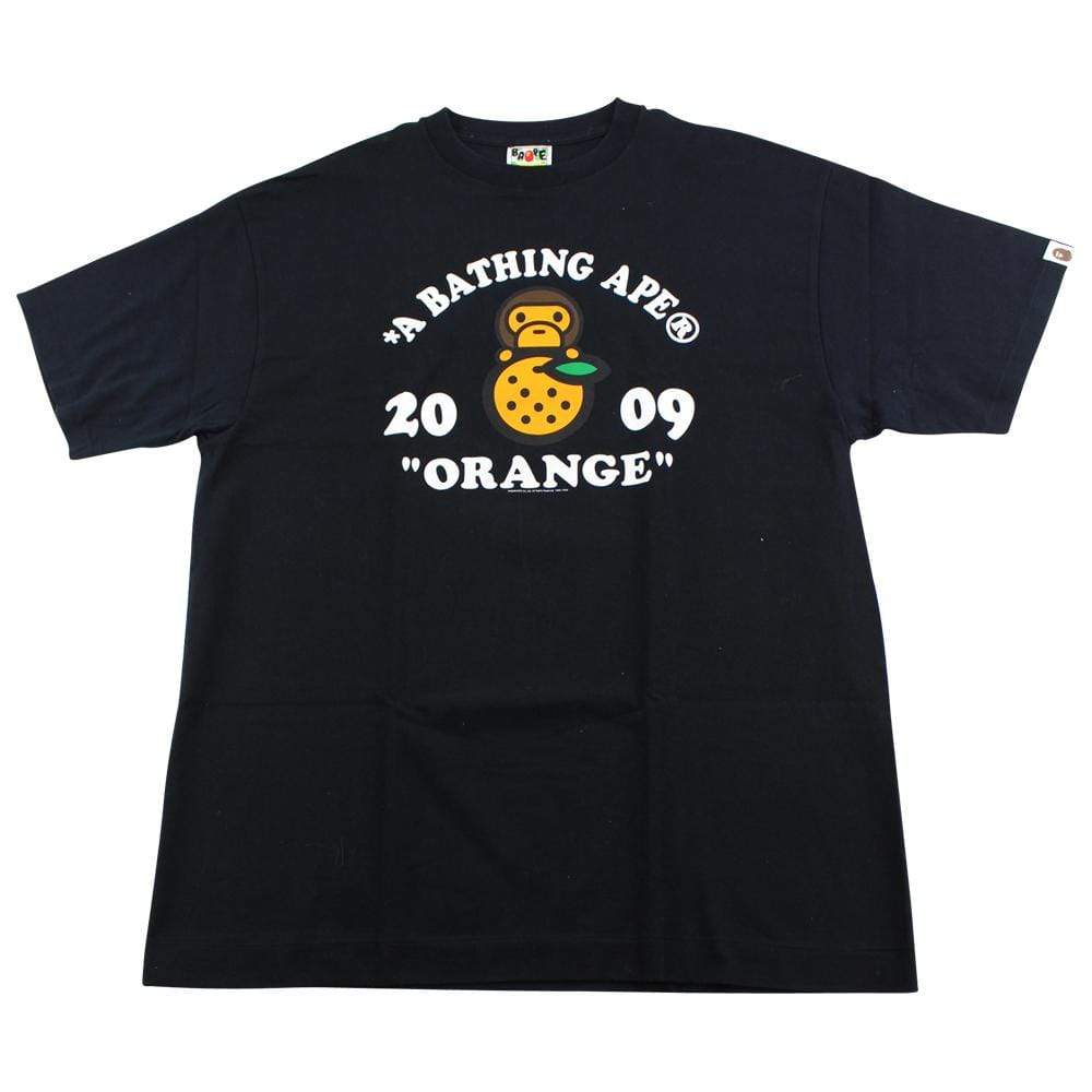 Bape Baby Milo Orange 2009 Tee Black - SaruGeneral