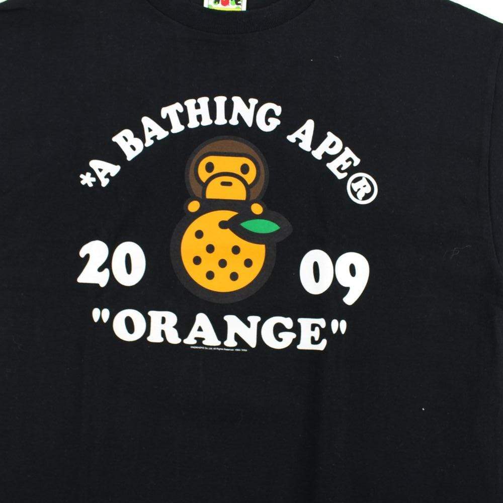 Bape Baby Milo Orange 2009 Tee Black - SaruGeneral