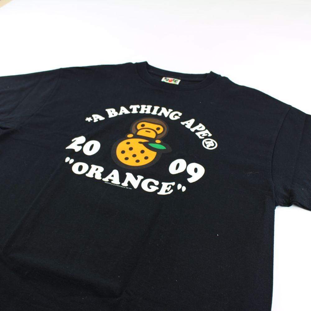 Bape Baby Milo Orange 2009 Tee Black - SaruGeneral