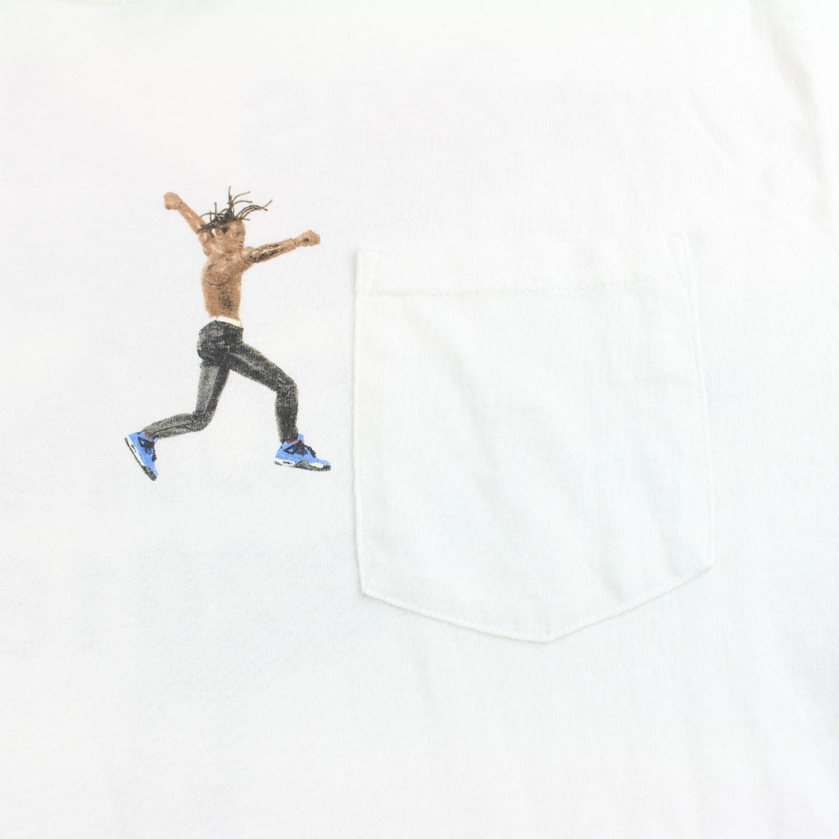 Travis Scott x Virgil Abloh Astroworld pocket tee white - SaruGeneral