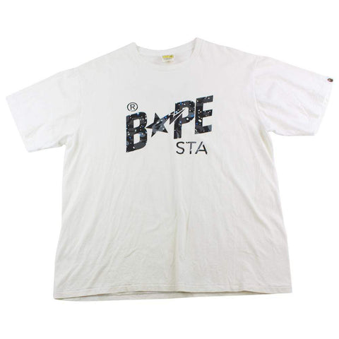 T-shirt blanc avec logo Bapesta Spacecamo
