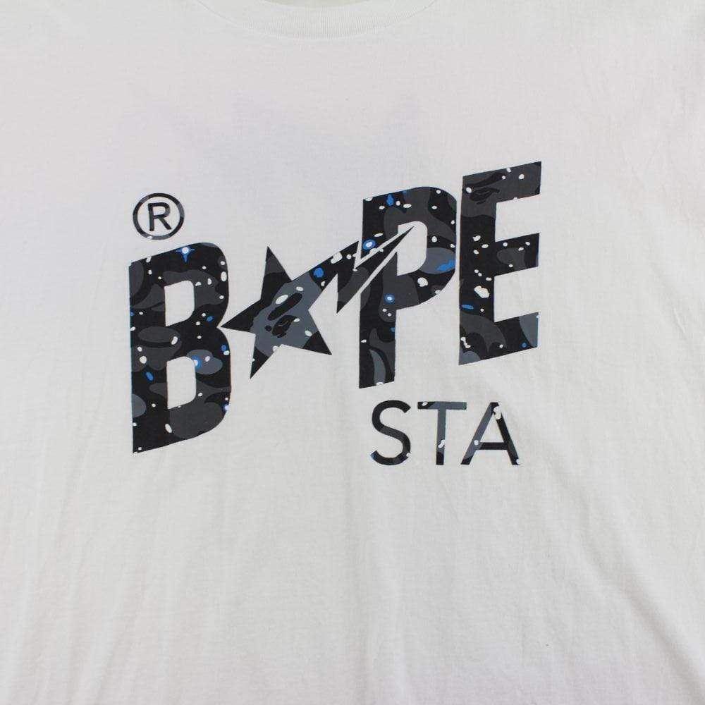 Bapesta spacecamo Logo Tee White - SaruGeneral
