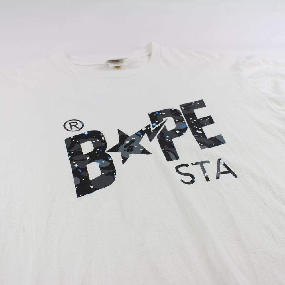 Bapesta spacecamo Logo Tee White - SaruGeneral