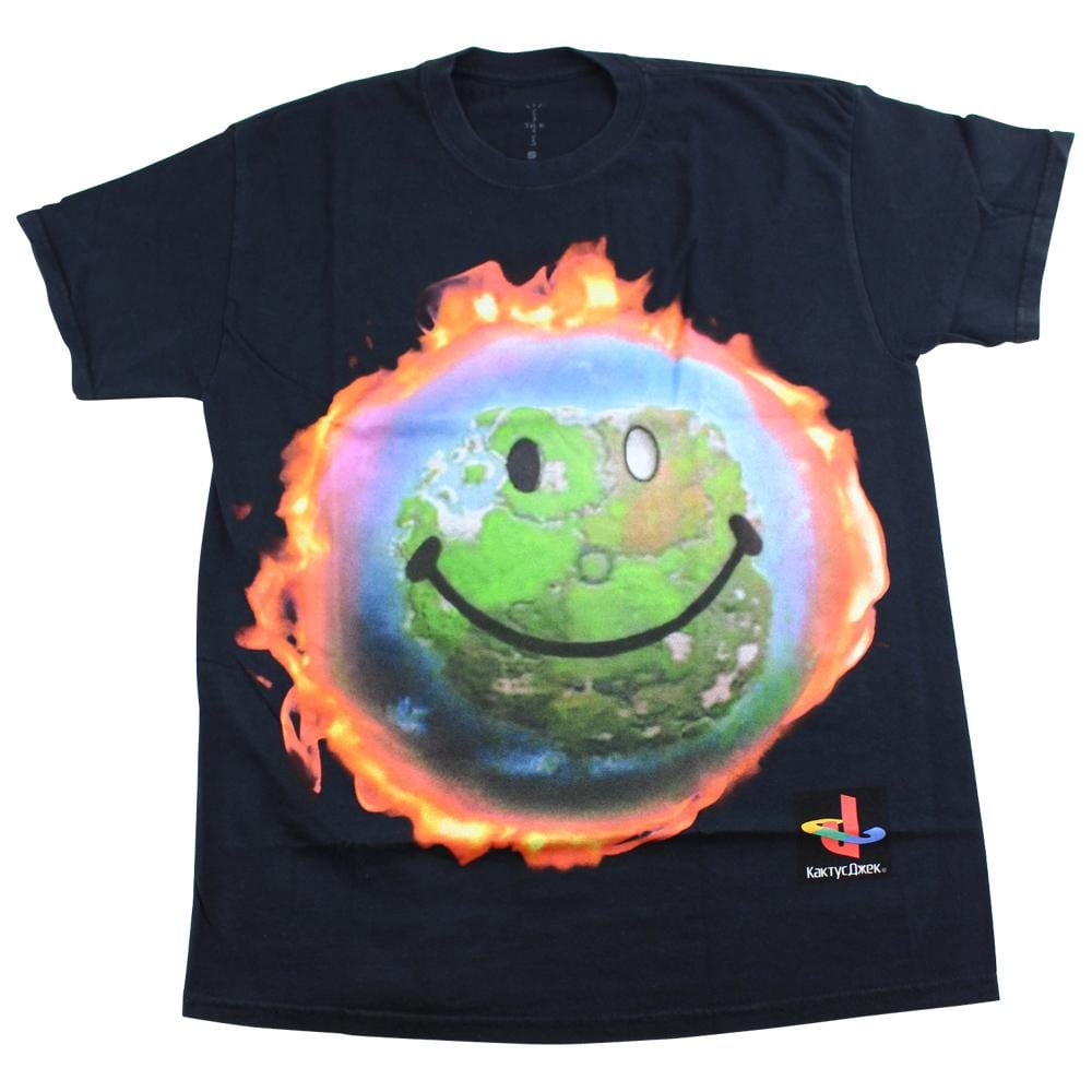 Travis Scott x Fortnite World on Fire Tee Black - SaruGeneral