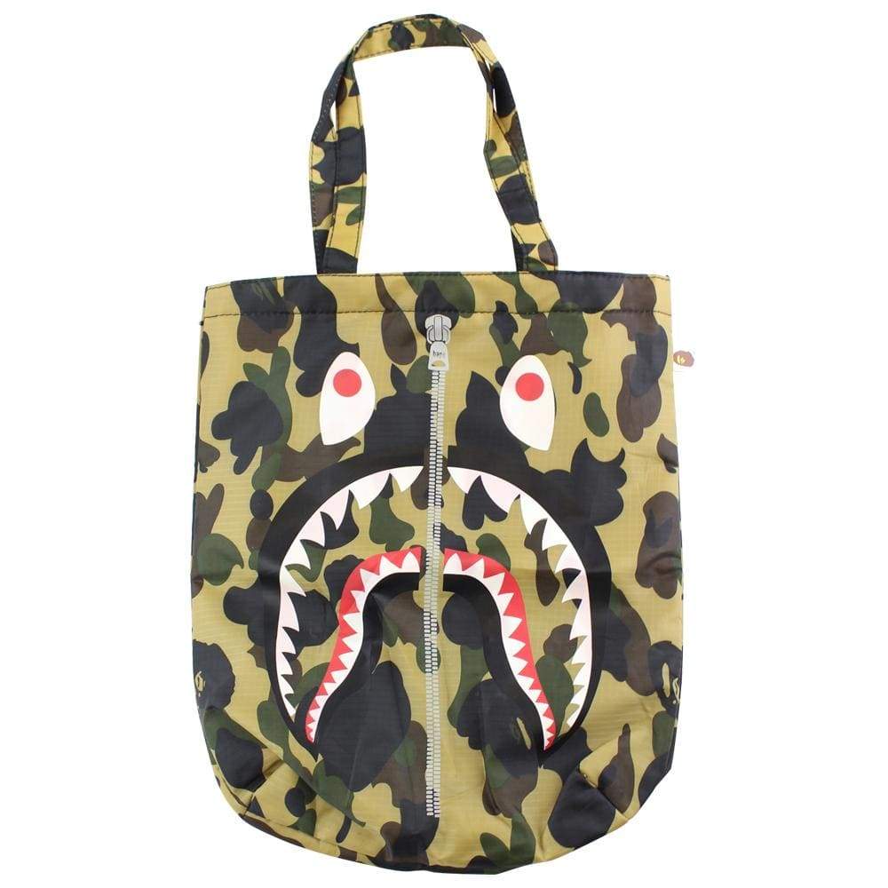 Bape 1st Yellow Camo Shark Face Tote Bag - SaruGeneral