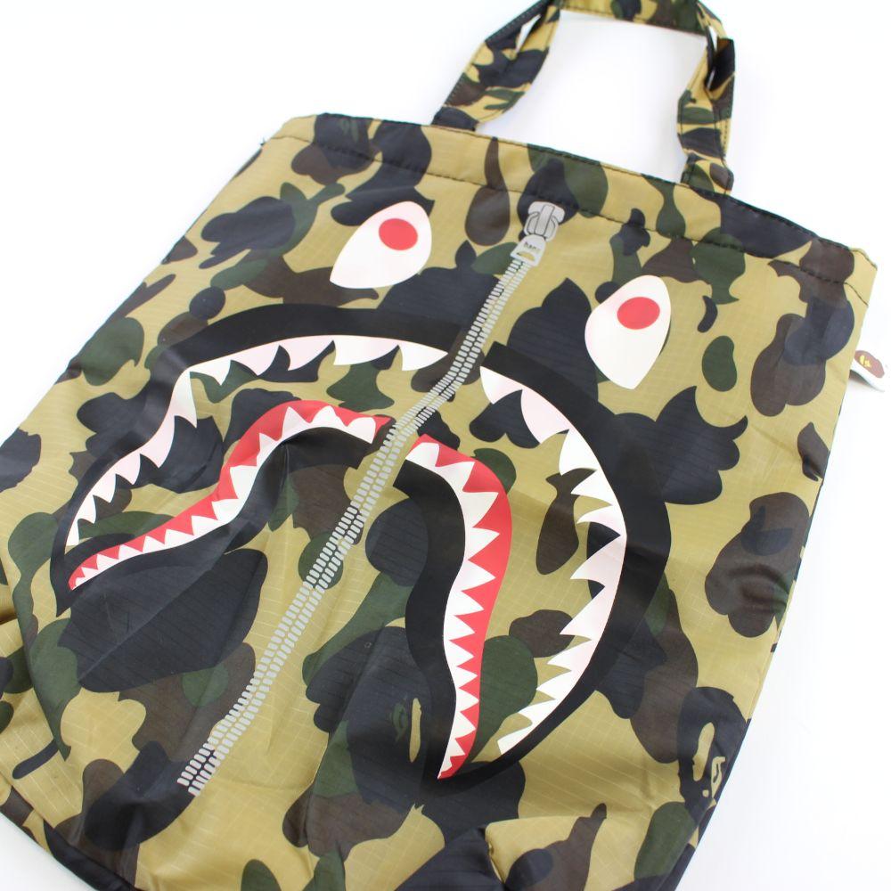 Bape 1st Yellow Camo Shark Face Tote Bag - SaruGeneral