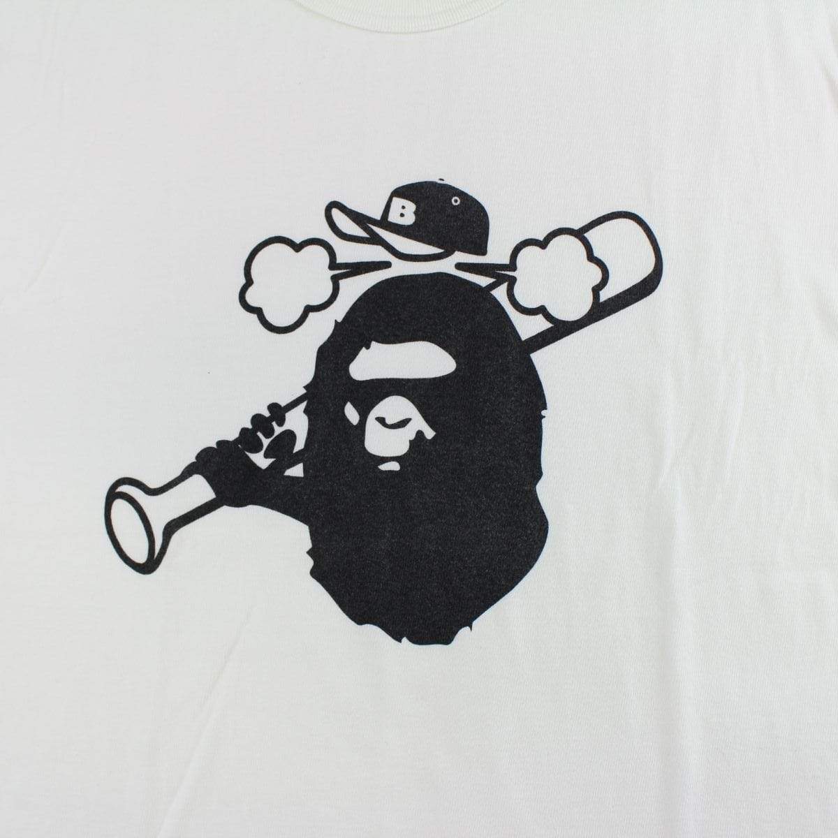 Bape Big Ape Baseball Bat Tee White - SaruGeneral