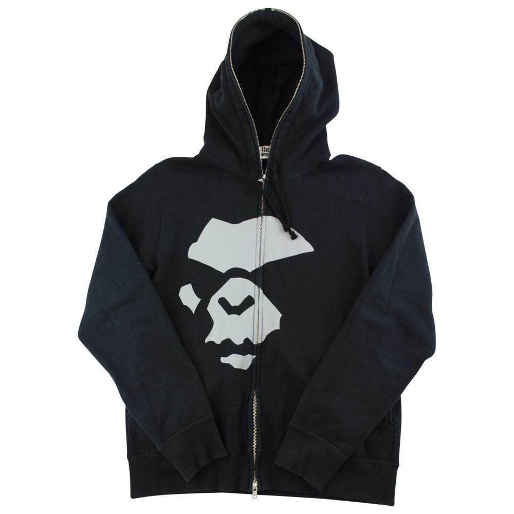 Bape Angry Face Logo Full Zip Black - SaruGeneral