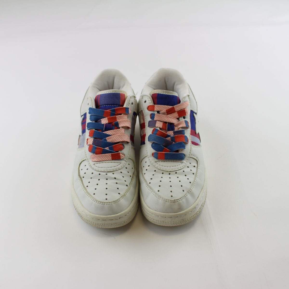Bapesta Union Jack Red Plaid White - SaruGeneral
