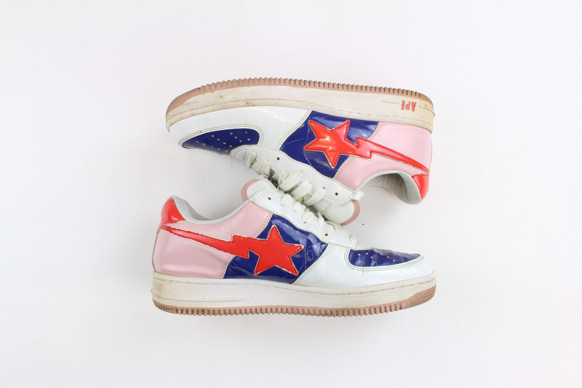 Bapesta Red Pink Blue White - SaruGeneral