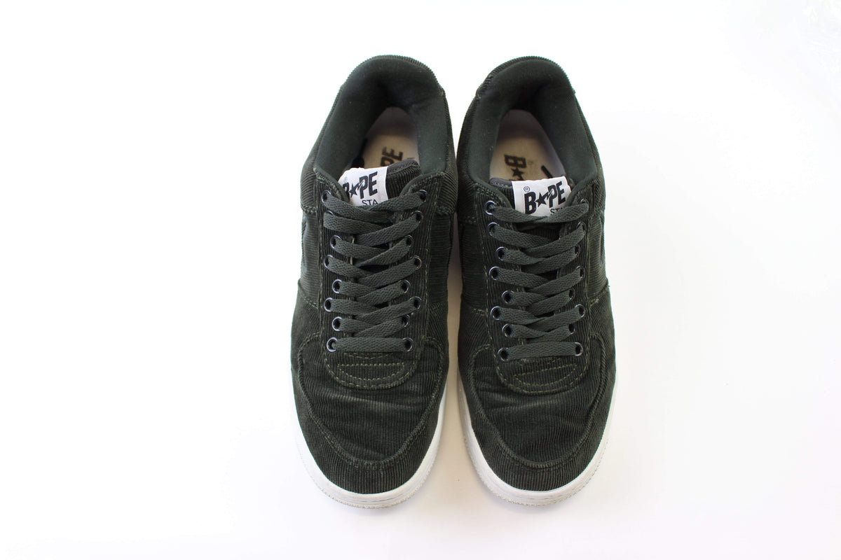 Bapesta Cord Dark Green - SaruGeneral
