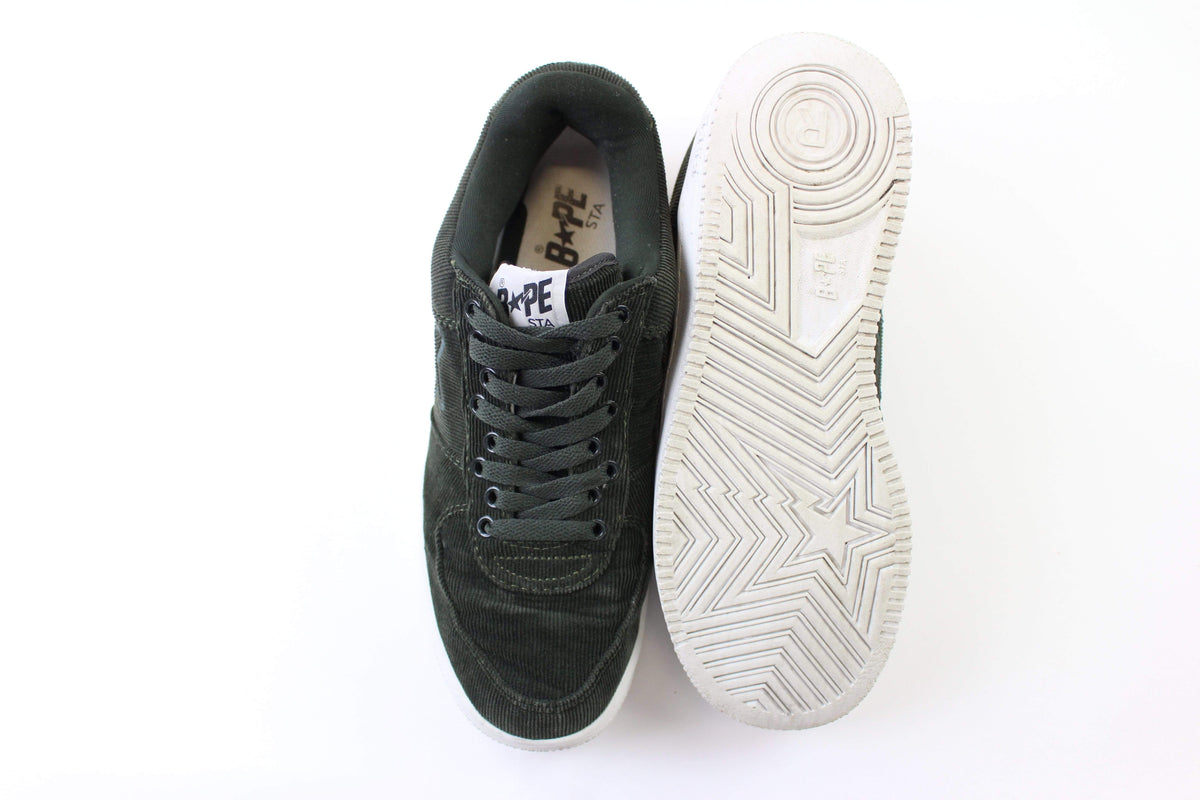 Bapesta Cord Dark Green - SaruGeneral