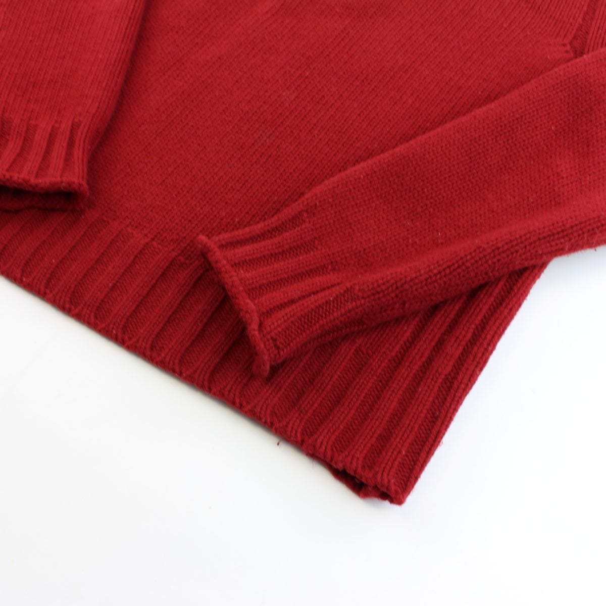 Stone Island AW 2004 Quarter Zip Knitted Jumper Red - SaruGeneral
