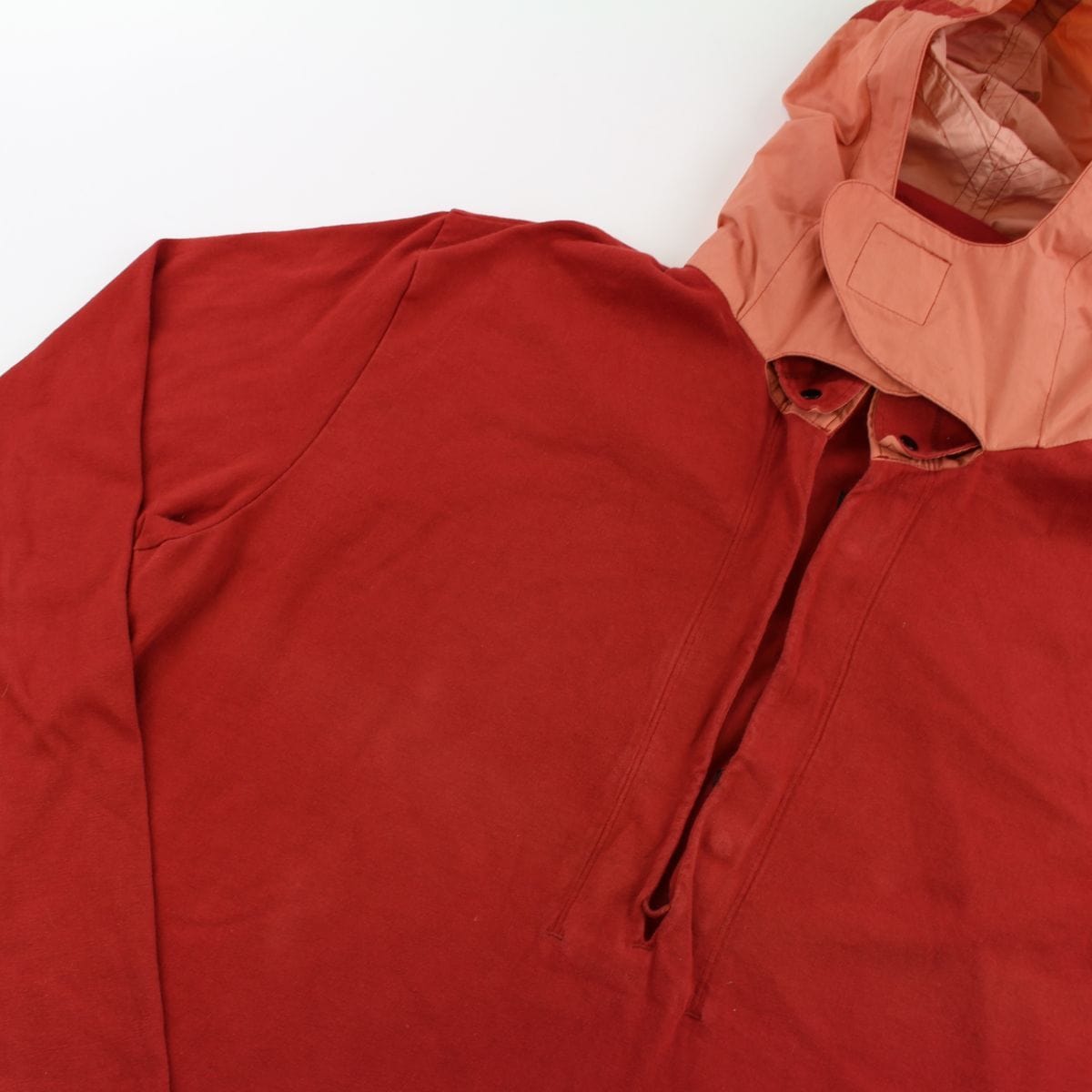 Stone Island SS 2001 Half Zip Hooded Jumper Red - SaruGeneral