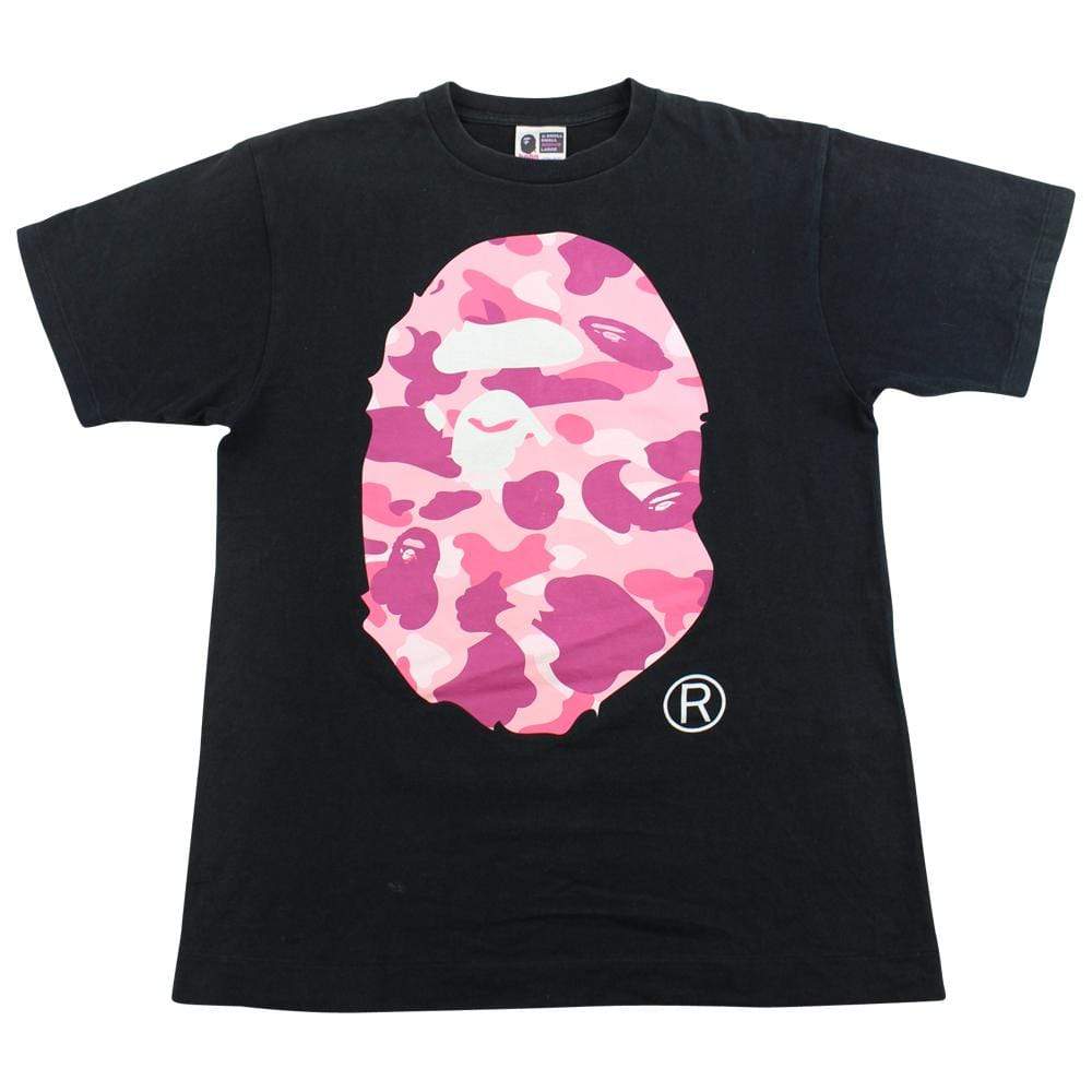 bape pink camo big ape tee black - SaruGeneral