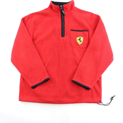 Sweat polaire avec logo Ferrari rouge