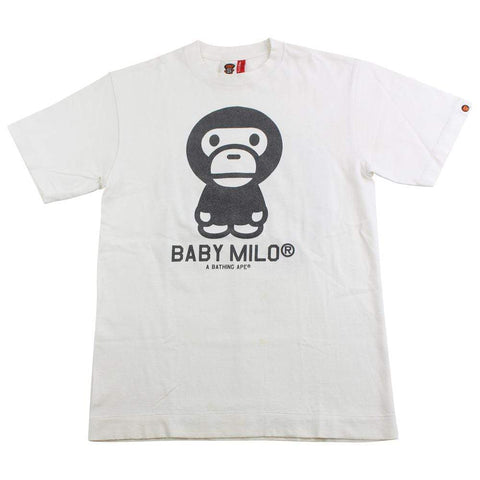 T-shirt Bape noir avec logo Baby Milo et blanc