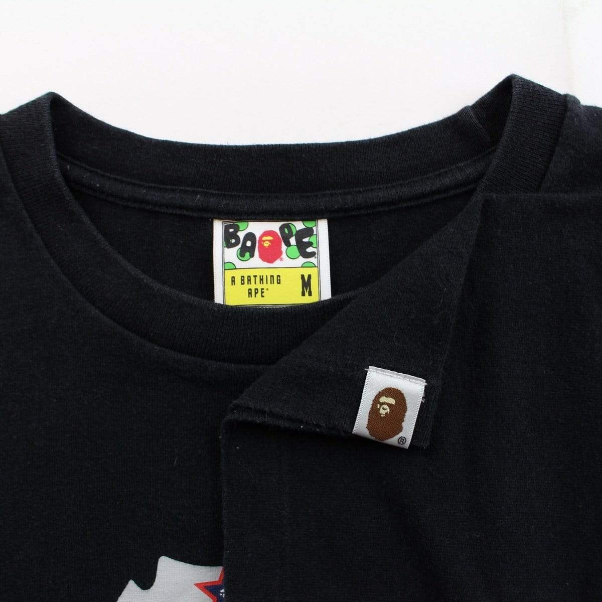 bape ape face bapesta logo tee black - SaruGeneral