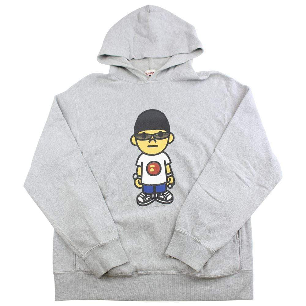 bape nigo figure hoodie grey - SaruGeneral
