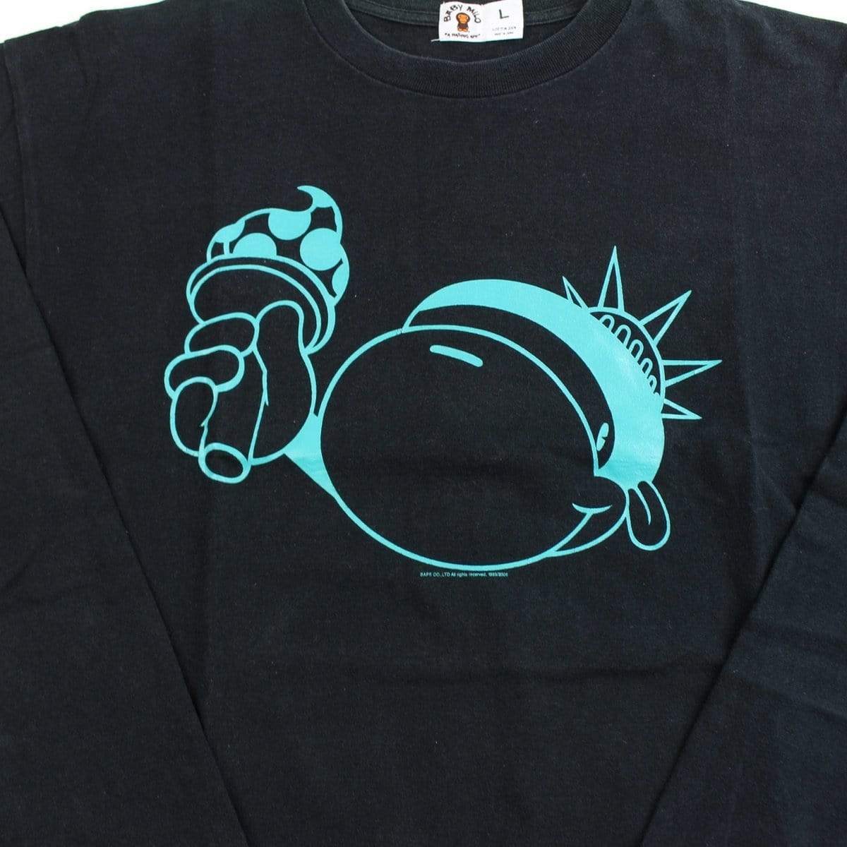 bape nyc blue milo ls black - SaruGeneral