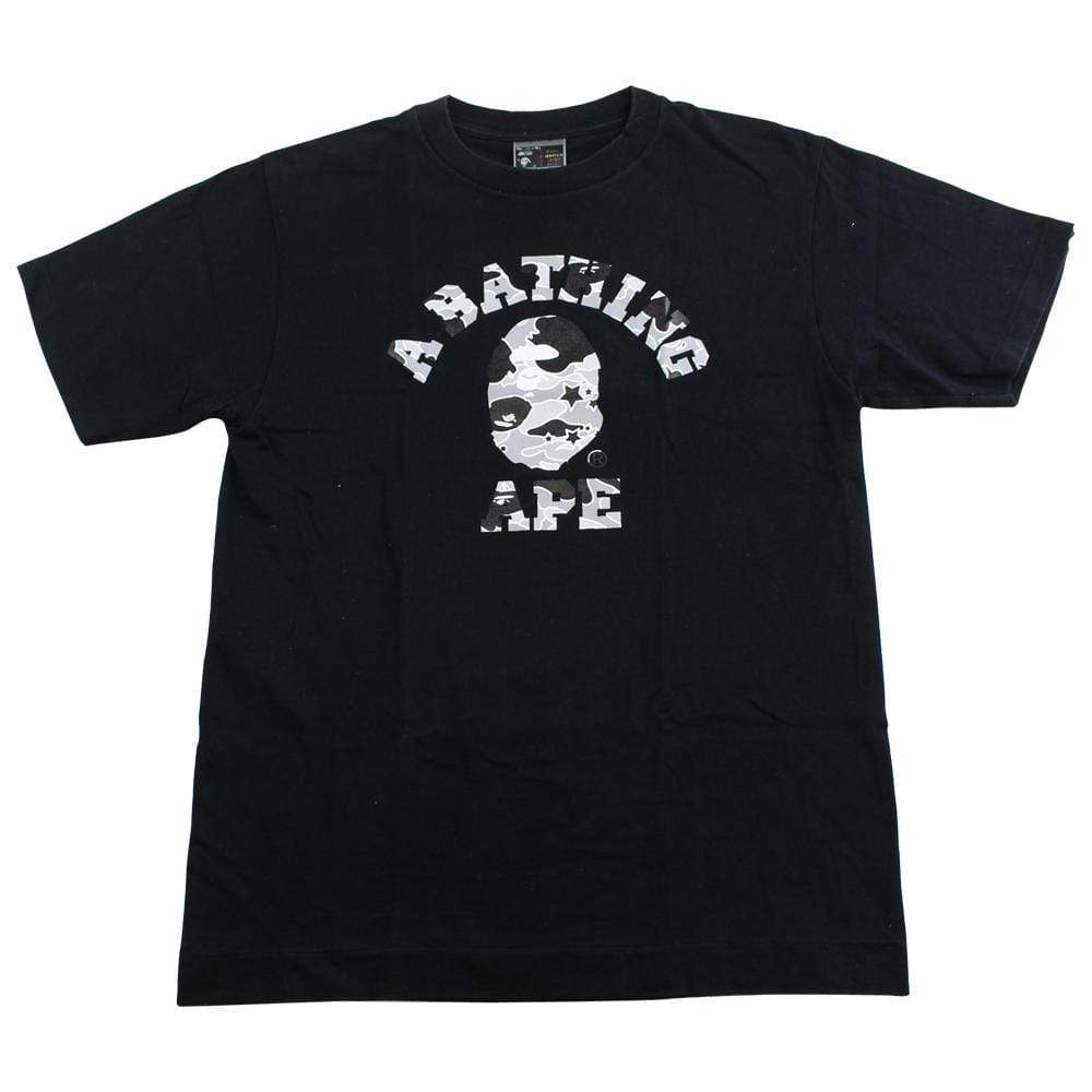 bape grey psyche camo college tee black - SaruGeneral