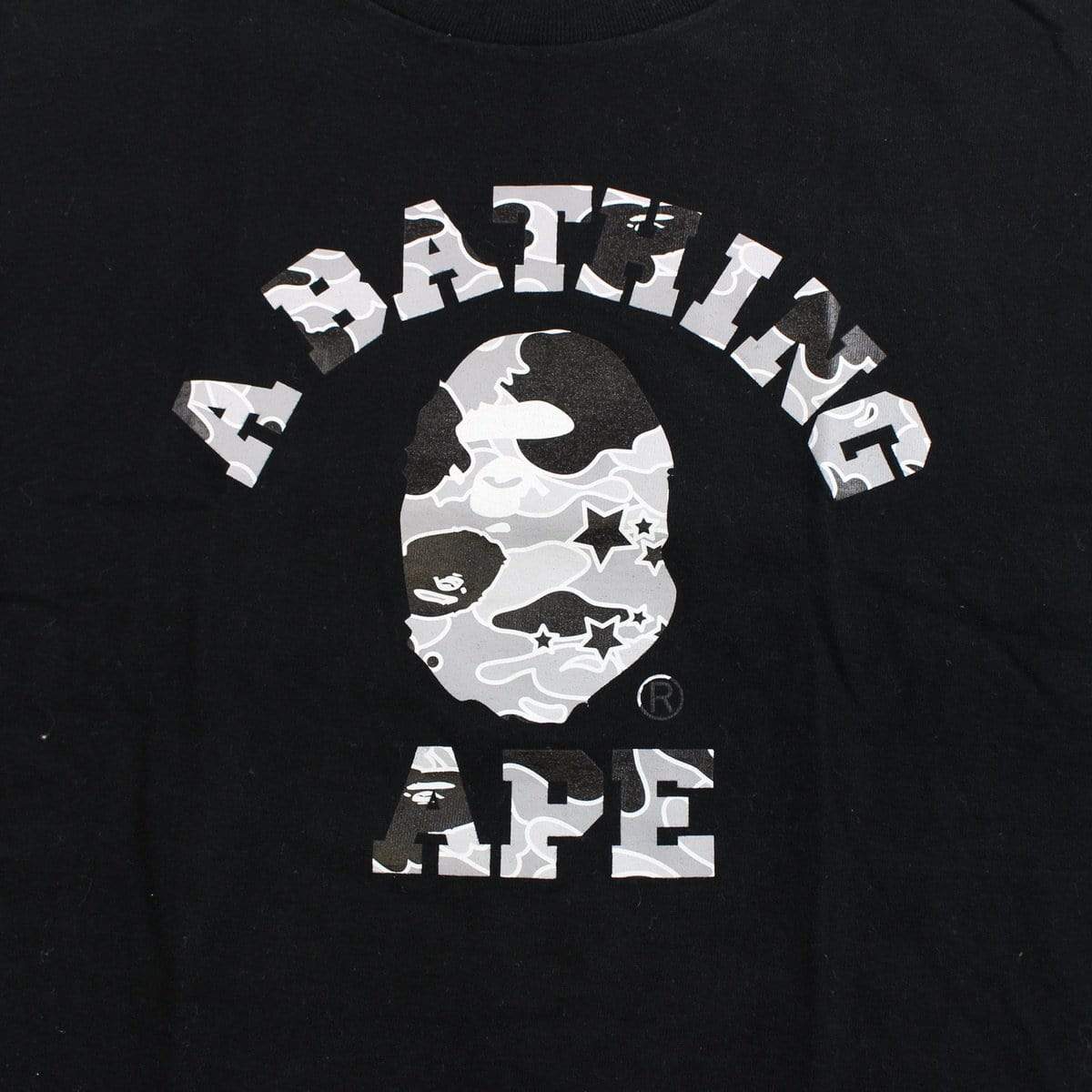 bape grey psyche camo college tee black - SaruGeneral