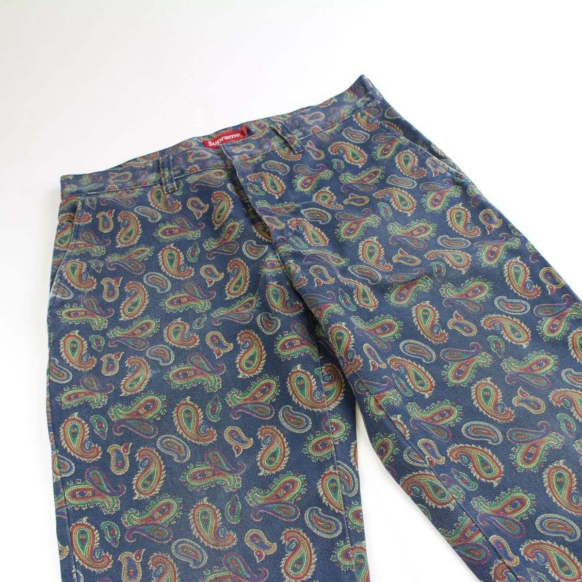 supreme paisley work pants navy - SaruGeneral