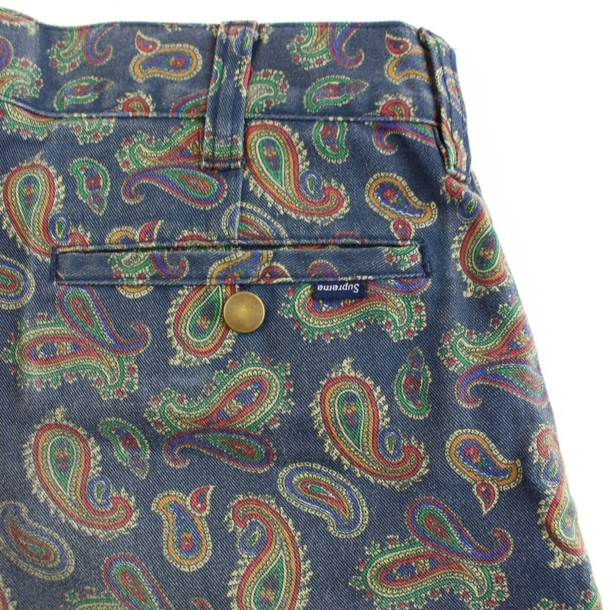 supreme paisley work pants navy - SaruGeneral