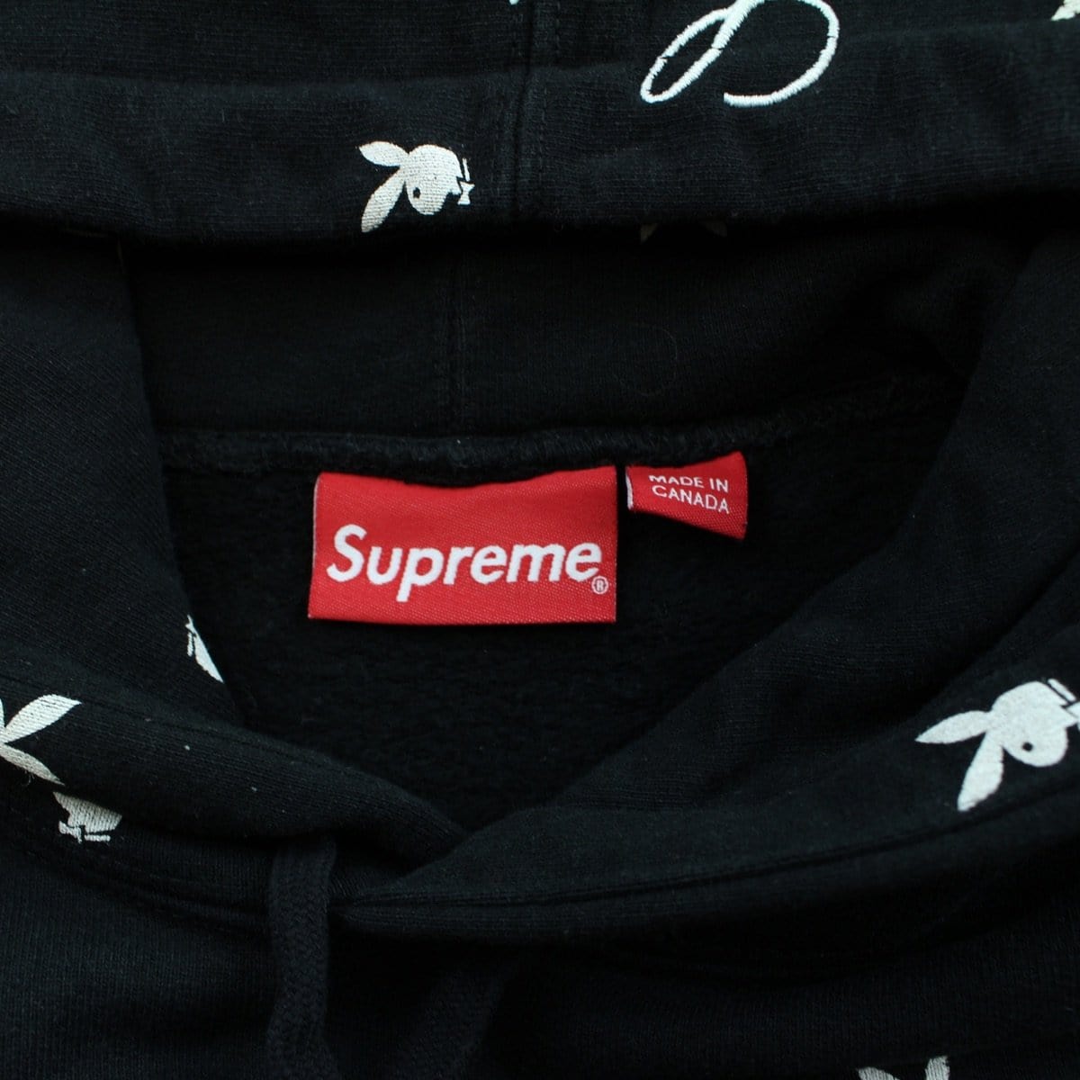 supreme x playboy hoodie black 2015 - SaruGeneral