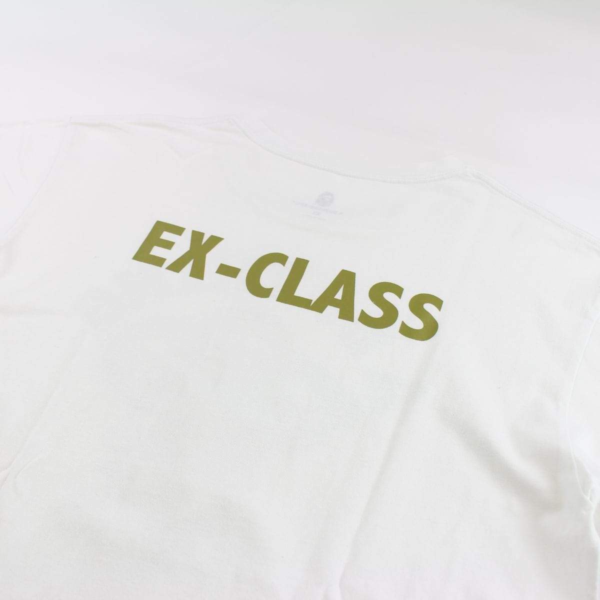 Bape ABC Yellow plaid Camo Milo College Logo Tee White - SaruGeneral