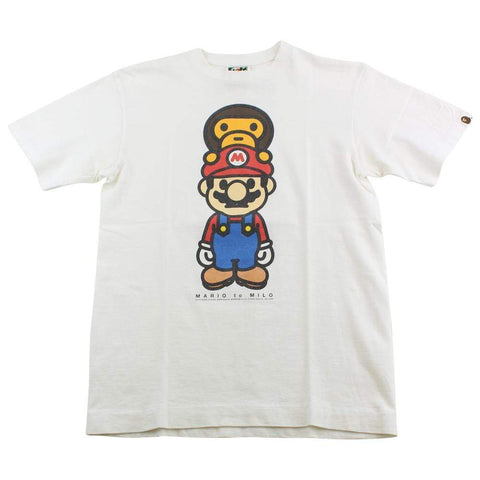T-shirt Bape Baby Milo Mario blanc