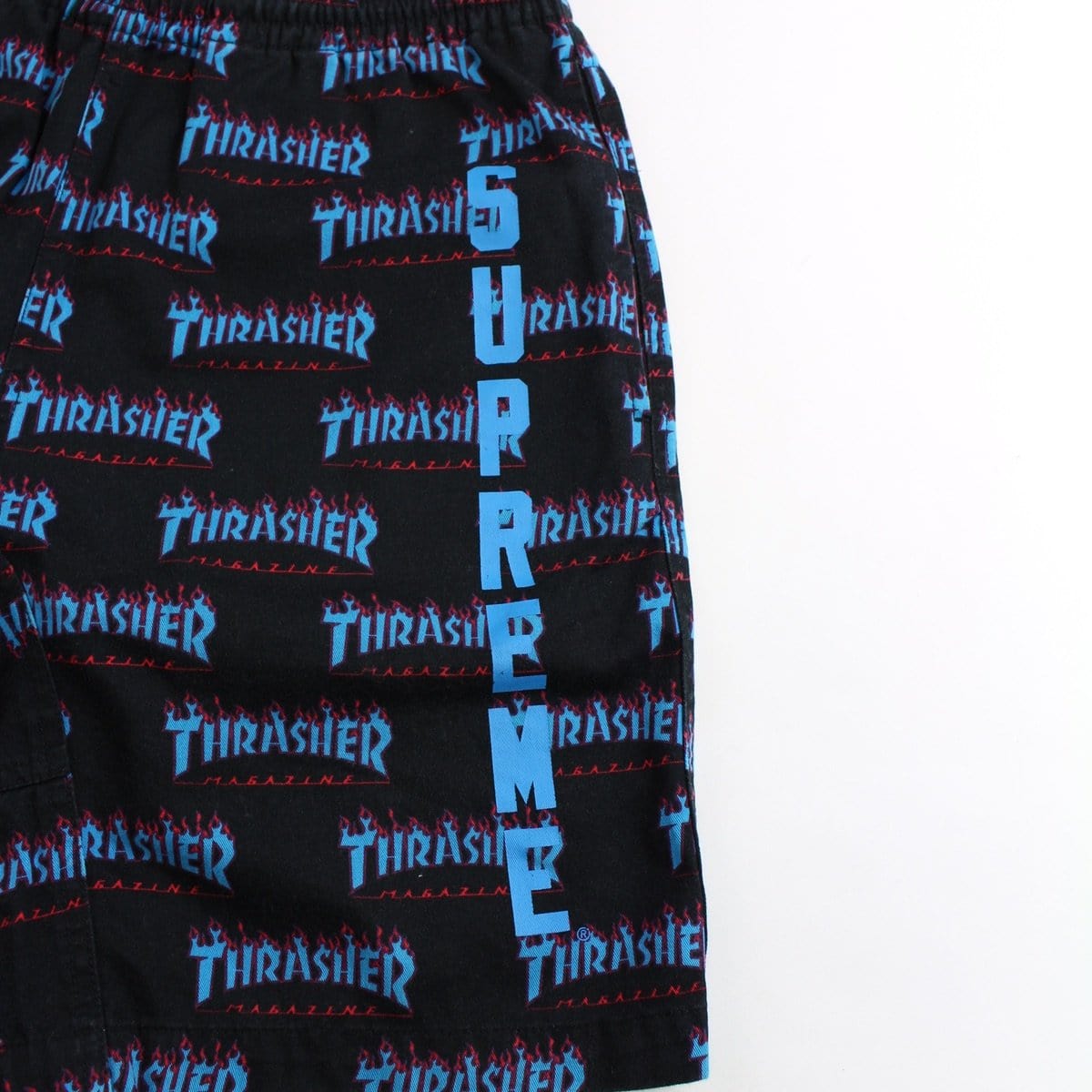 supreme x thrasher flame shorts black - SaruGeneral