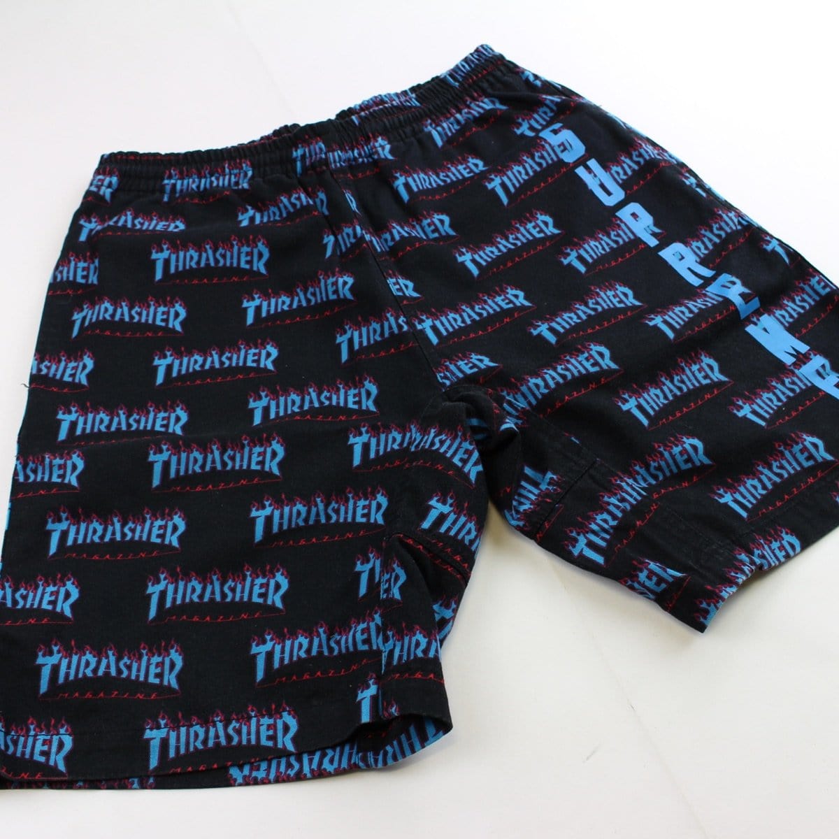 supreme x thrasher flame shorts black - SaruGeneral