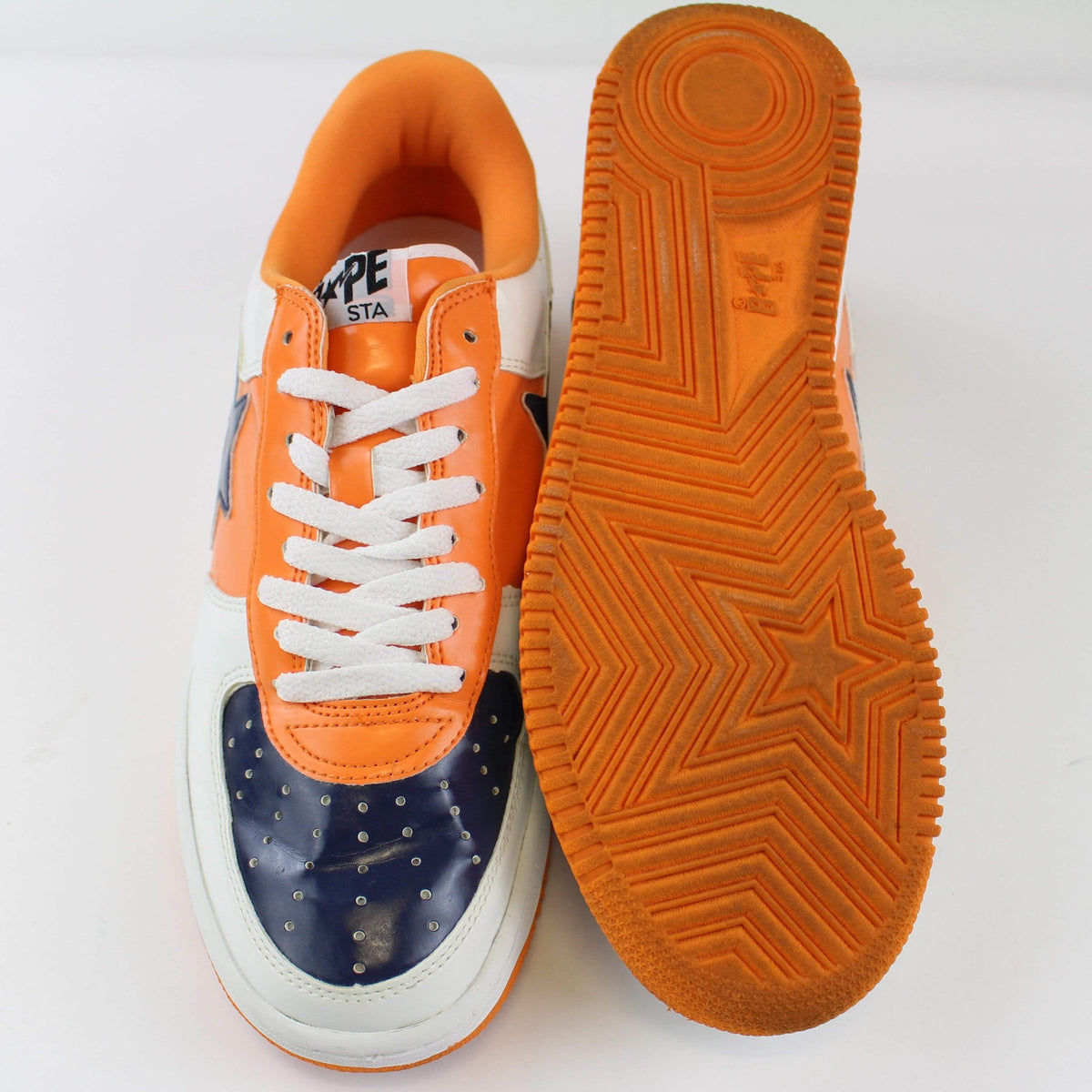 Bapesta White Navy Orange - SaruGeneral