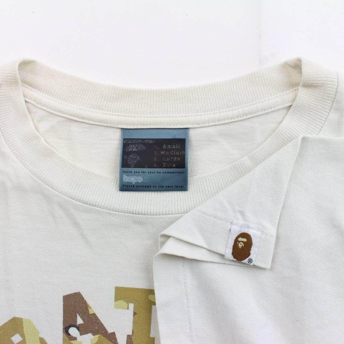 bape angry face desert camo college tee white - SaruGeneral