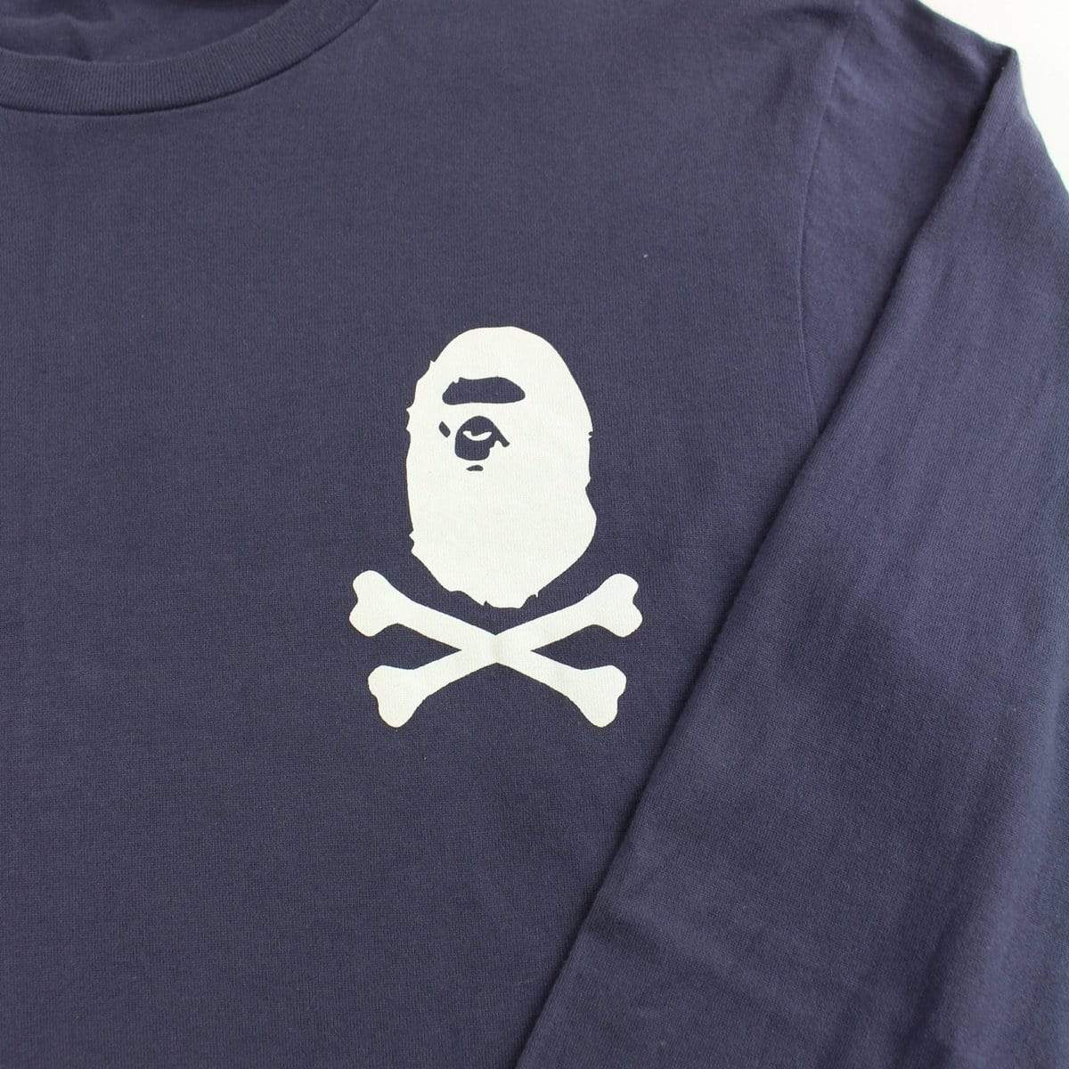 bape pirate logo ls navy - SaruGeneral
