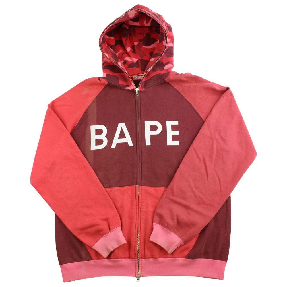 bape text red camo full zip - SaruGeneral