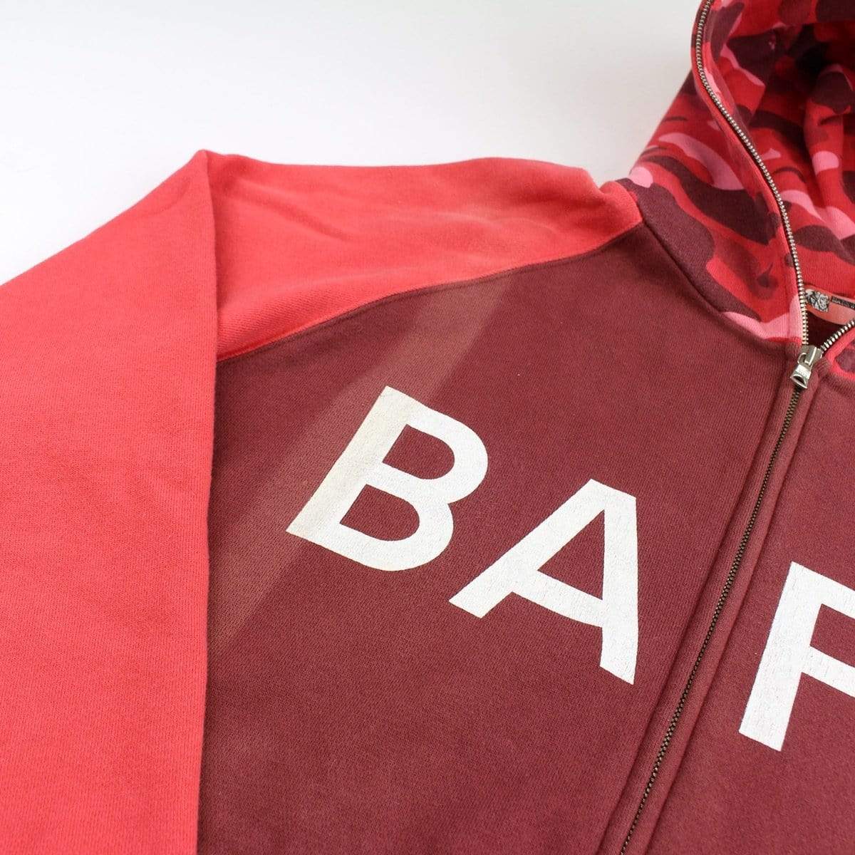 bape text red camo full zip - SaruGeneral