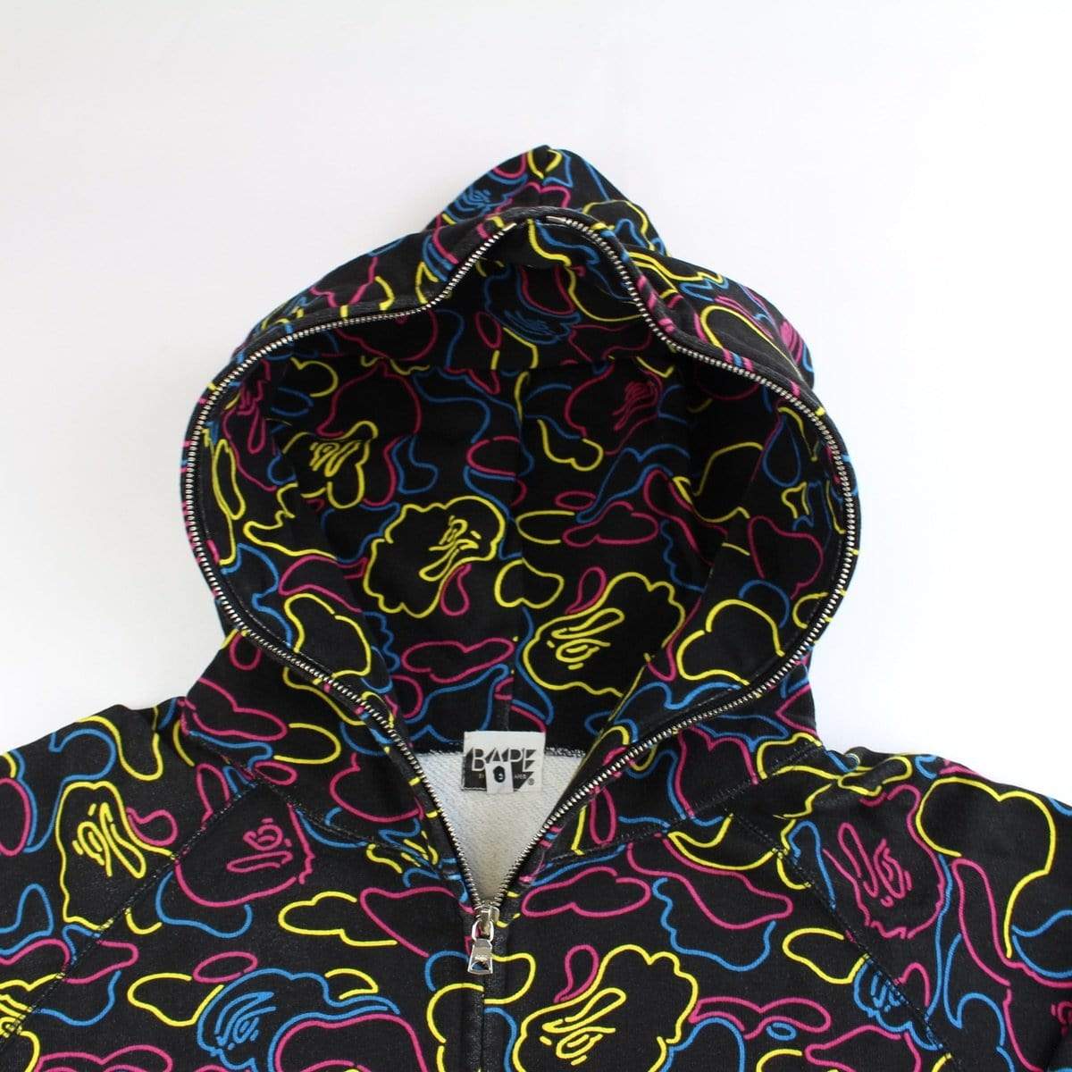 bape multi neon camo full zip black - SaruGeneral