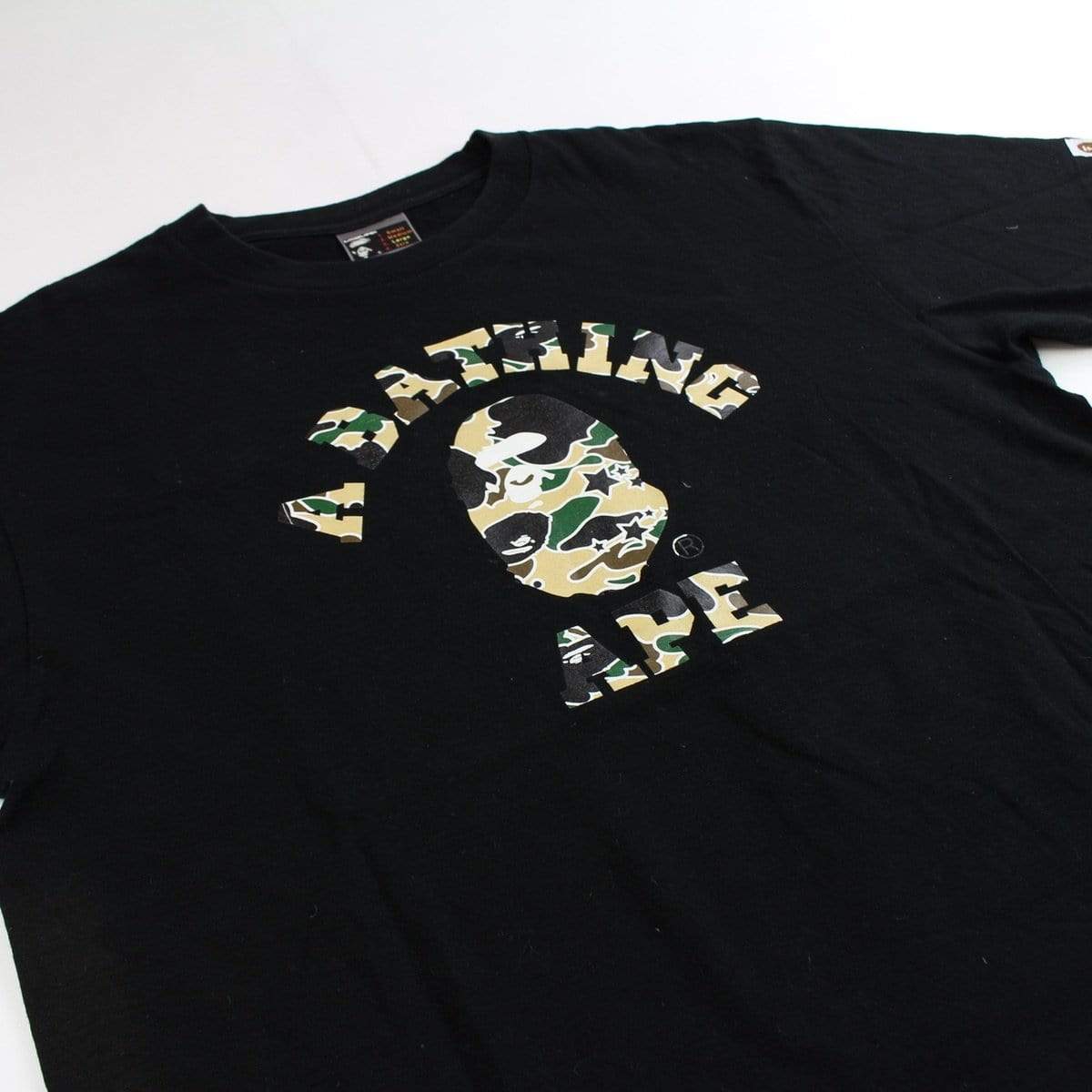 bape yellow psyche camo college tee black - SaruGeneral
