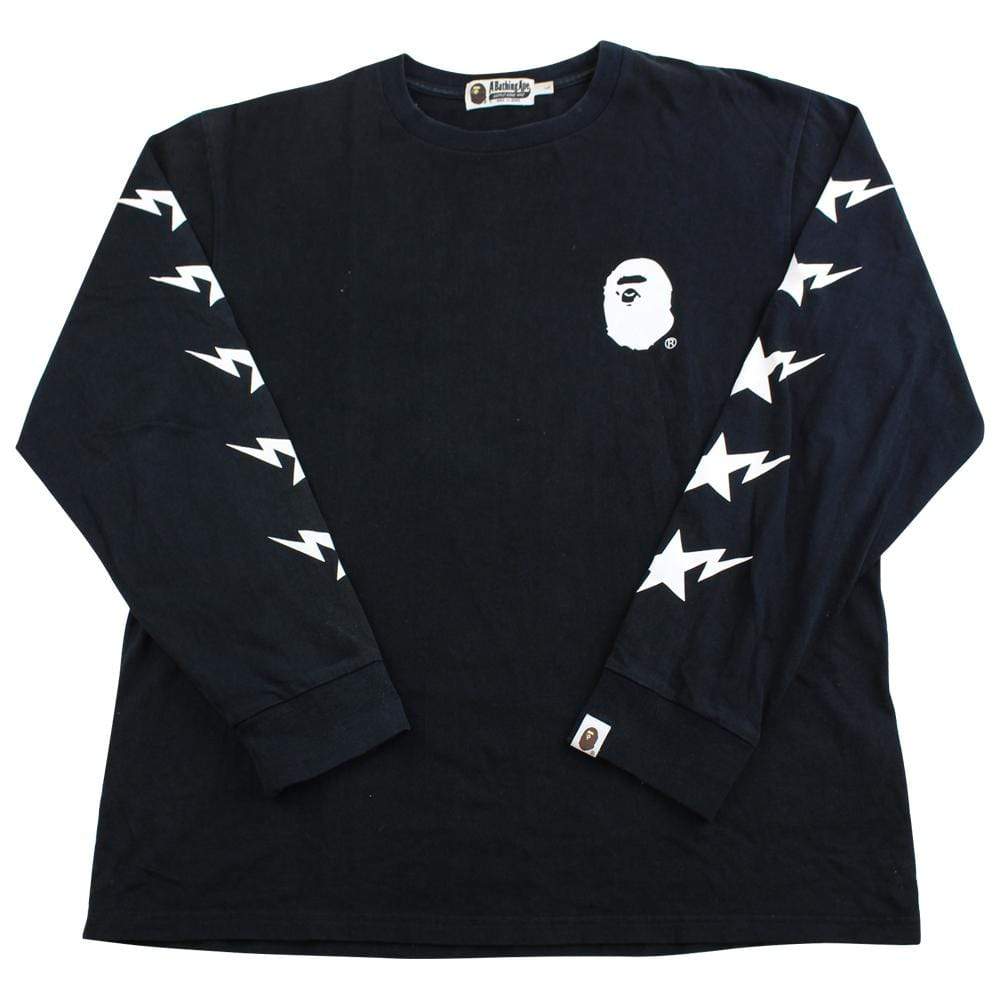 bape multi big ape logo ls black - SaruGeneral