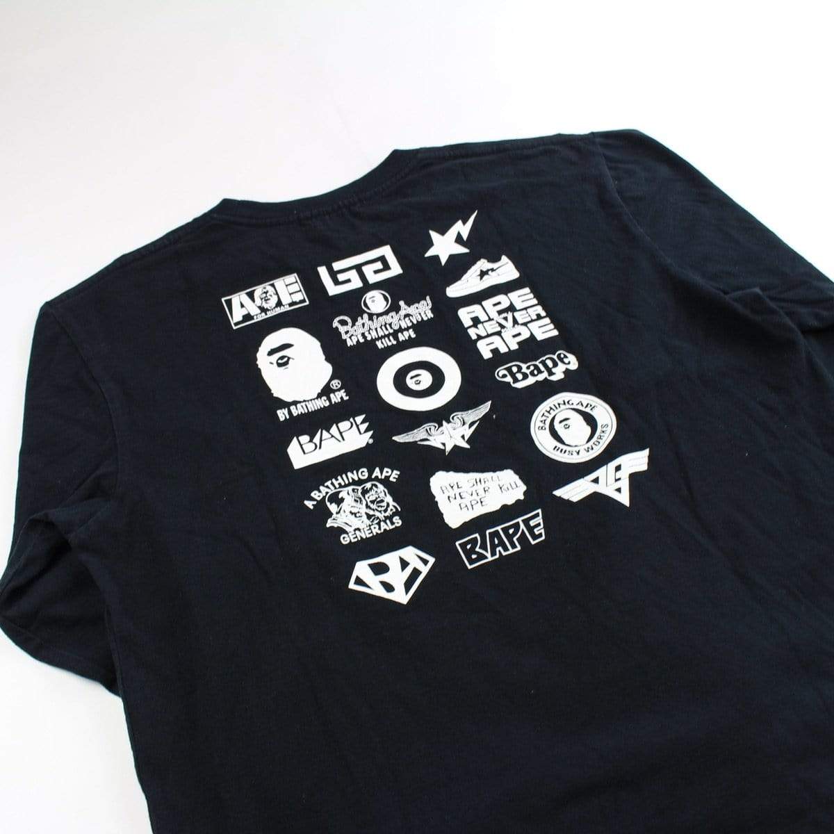 bape multi logo big ape ls black - SaruGeneral