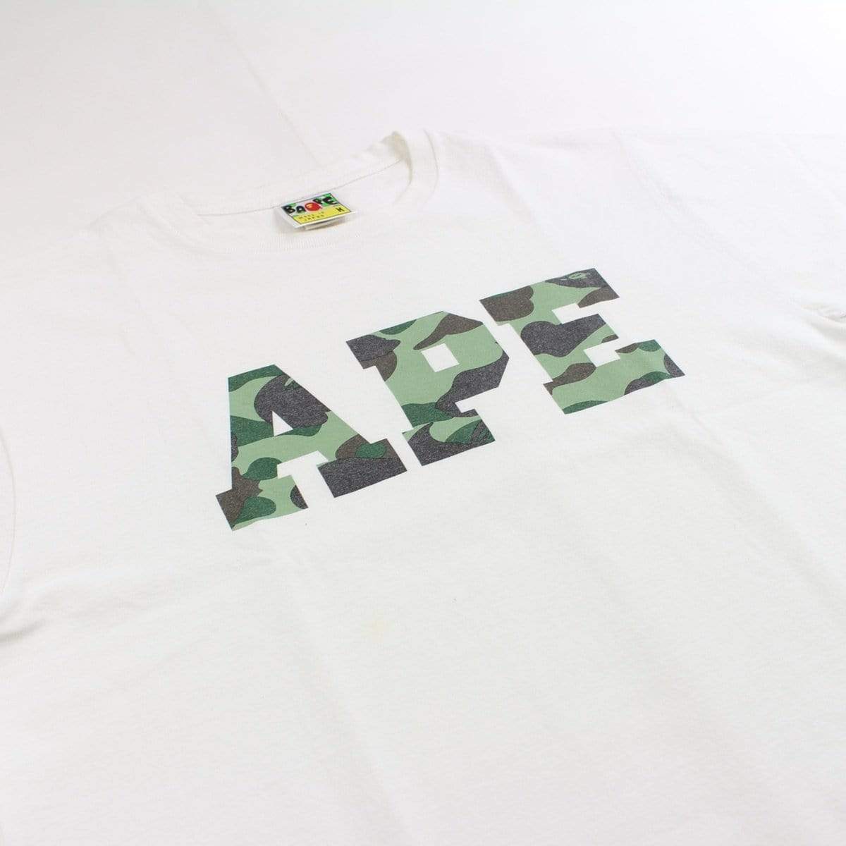 bape ape green camo tee white - SaruGeneral