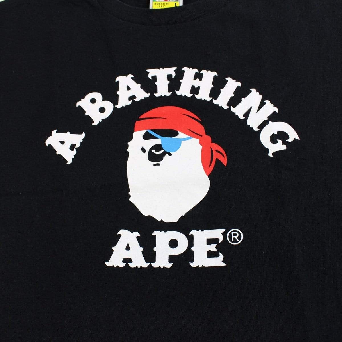 bape pirate store college logo tee black - SaruGeneral